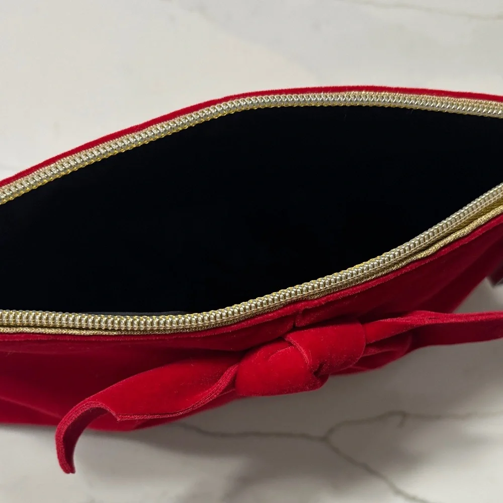 Victoria's Secret Red Cosmetic Bag with Bow